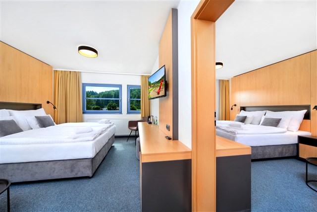 Hotel AQUA PARK - dva dvoulůžkové pokoje propojené dveřmi - typ 4(+1) SUPERIOR