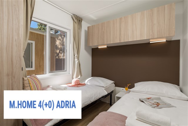 Mobilní domky STRAŠKO - dvě dvoulůžkové ložnice a denní místnost - typ M.HOME 4(+0) ADRIA