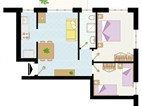 Apartmány VILLE FREDIANA E ANNA - dvě dvoulůžkové ložnice a denní místnost - typ APT. 4+1 AP C-5