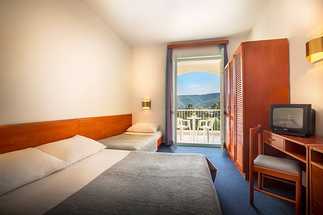Hotel MARINA - Dvoulůžkový pokoj se sprchou a WC, balkonem, s výhledem na moře, s možností přistýlky