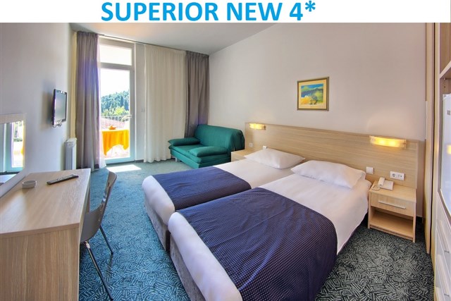 Hotel MEDENA - dvoulůžkový pokoj s možností dvou přistýlek - typ 2(+2) BM SUPERIOR NEW