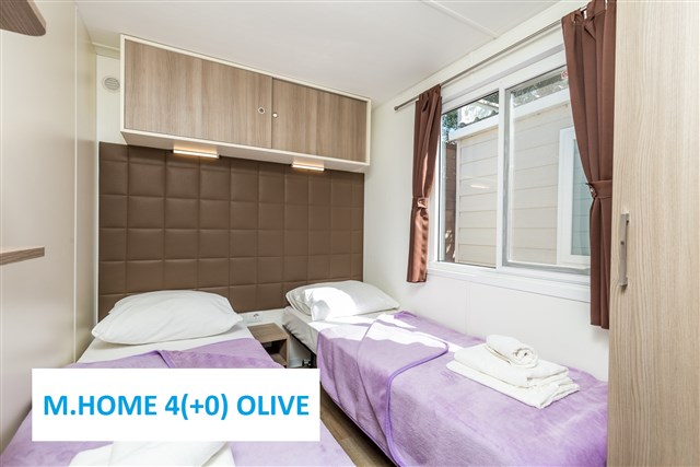 Mobilní domky STRAŠKO - dvě dvoulůžkové ložnice a denní místnost - typ M.HOME 4(+0) OLIVE