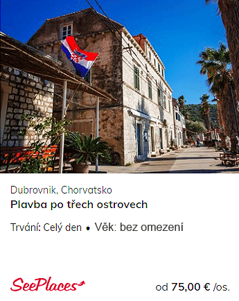 Výlet Dubrovnik, Chorvatsko, plavba po třech ostrovech