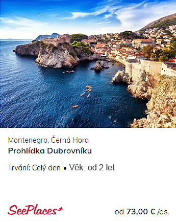 Výlet Černá Hora, prohlídka Dubrovníku