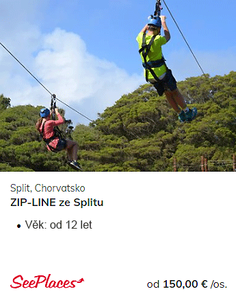 Výlet Split, Chorvatsko, ZIP-LINE ze Splitu